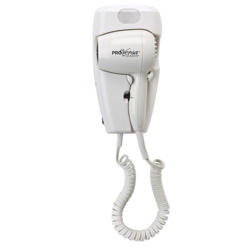 Jerdon Wall Mounted Hair Dryer, 1600W, White